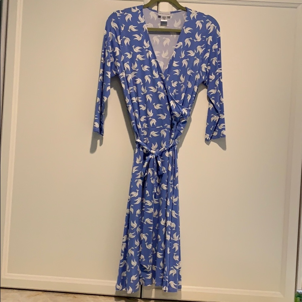 NWOT Soft Surroundings Dove Faux Wrap Dress